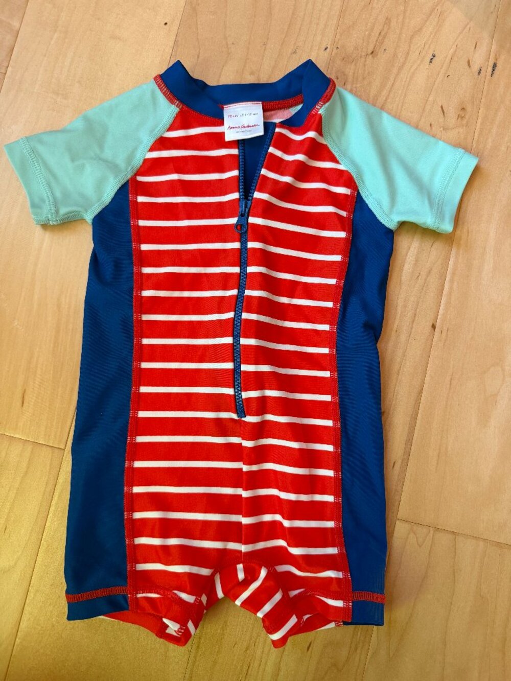 Hanna Andersson One-Piece Rash Guard Swimsuit | Size 6–12 Months (70 cm)